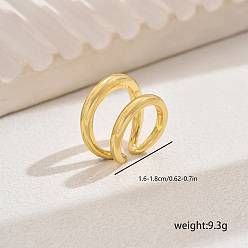 Золотой Кольца для женщин с микропаве из латуни и кубическими цирконами, золотые, внутренний диаметр: 16мм~18мм