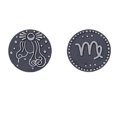 Virgo Twelve Twelve Constellations Food Grade Eco-Friendly Silicone Focal Beads, Virgo, 25mm