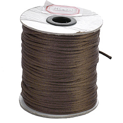 Кокосово-Коричневый Нейлоновая нить, гремучий атласный шнур, кокосового коричневый, 2 мм, 100 ярдов / рулон (300 футов / рулон)