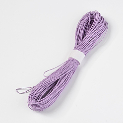 Средний Фиолетовый Шнур бумажных шнуров, для изготовления ювелирных изделий, 2 -ply, средне фиолетовый, 2 мм, около 32.8 ярдов (30 м) / пачка