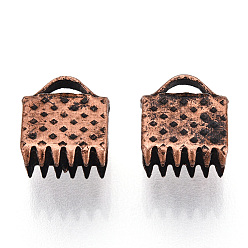 Красная Медь Железо лента обжима концов, Красная медь, 6x7 мм, отверстие : 2 мм