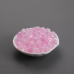 Pearl Pink Transparent Czech Glass Beads, No Hole, Round, Pearl Pink, 12mm