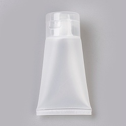 Clear Matte Plastic Refillable Cosmetic Bottles, with Flip Caps, Clear, 85x47x29mm, Capacity: 30ml(1.01 fl. oz)