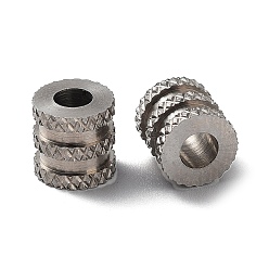 Stainless Steel Color 303 Stainless Steel Beads, Column, Stainless Steel Color, 5.5x5.5mm, Hole: 2.5mm