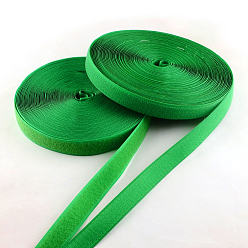 Vert Foncé Crochet et boucle bandes adhésives, robinets magiques avec 50% nylon et 50% polyester, vert foncé, 25mm