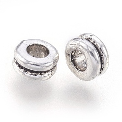 Antique Silver Tibetan Style Alloy Beads, Ronelle, Cadmium Free & Nickel Free & Lead Free, Antique Silver, 5x4mm, Hole: 3mm, about 2900pcs/1000g