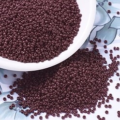 (RR419) Непрозрачный Красно-коричневый Миюки круглые бусины рокайль, японский бисер, 11/0, (rr 419) непрозрачный красно-коричневый, 2x1.3 мм, отверстие : 0.8 мм, Около 1111 шт / 10 г