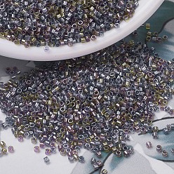 (DB0986) Sparkling Lined Majestic Mix(Purple Gold)  MIYUKI Delica Beads, Cylinder, Japanese Seed Beads, 11/0, (DB0986) Sparkling Lined Majestic Mix(Purple Gold) , 1.3x1.6mm, Hole: 0.8mm, about 2000pcs/10g
