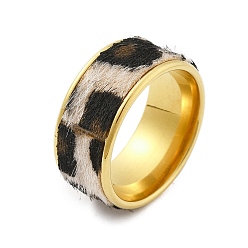 Настоящее золото 14K 304 нержавеющая сталь 10 мм кольца для женщин, с мехом из искусственной кожи, ионное покрытие (ip), реальный 14 k позолоченный, внутренний диаметр: 18 мм