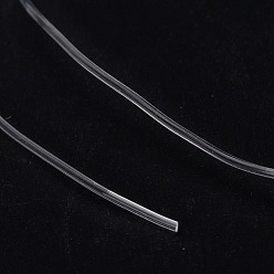Прозрачный Корейская эластичная эластичная нить с круглыми кристаллами, для браслетов изготовление ювелирных изделий из драгоценных камней ремесло из бисера, прозрачные, 0.8 мм, около 164.04 ярдов (150 м) / рулон