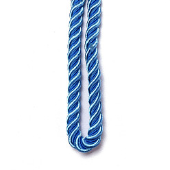 Dodger Blue Polyester Cord, Twisted Cord, Dodger Blue, 5mm, about 97~100m/bundle