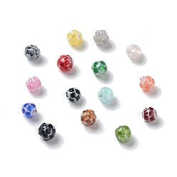 Mixed Color Colorful Craft Shell Beads, Dyed, Round, Mixed Color, 3.5~4x4~4.5mm, Hole: 0.9~1mm