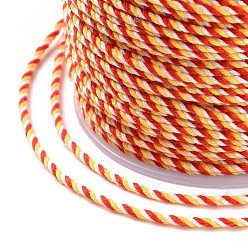 Sandy Brown Macrame Cotton Cord, Braided Rope, with Plastic Reel, for Wall Hanging, Crafts, Gift Wrapping, Sandy Brown, 1.2mm, about 49.21 Yards(45m)/Roll