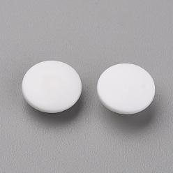White Plastic Collision Rivets, for DIY Leathercraft, Round, White, 10x3.5mm, Cap: 9.5x4.7mm