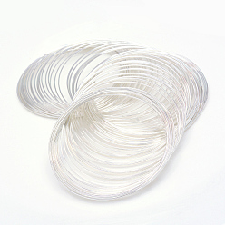 Silver Steel Memory Wire, Bracelets Making, Silver, 20 Gauge, 0.8mm, 60mm inner diameter, 1100 circles/1000g