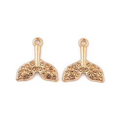 Подсолнух Подвески из сплава и страза, без кадмия и без свинца, прелести рыбий хвост, подсолнечник, 17x15.5x2 мм, отверстие : 2 мм