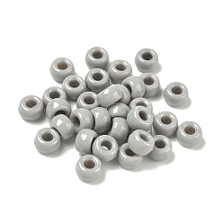 Slate Gray Opaque Plastic Beads, Barrel, Slate Gray, 9x6mm, Hole: 3.8mm, about 1950pcs/500g.
