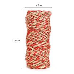 Red 25M Jute Cord, Jute String, Jute Twine, for Jewelry Making, Red, 3mm, about 27.34 Yards(25m)/Roll