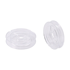 Clear Plastic Spools, Wheel, Clear, 50x10mm
