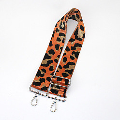 Tomato Leopard Print Pattern Polyester Adjustable Wide Shoulder Strap, with Swivel Clasps, for Bag Replacement Accessories, Platinum, Tomato, 80~130x5cm