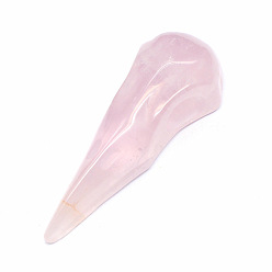 Розовый Кварц Натуральный розовый кварц череп скульптура дисплей украшения, для домашнего офисного стола, 68x25x17 мм