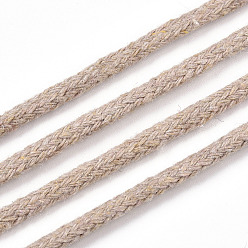 Tan Cotton String Threads, Macrame Cord, Decorative String Threads, for DIY Crafts, Gift Wrapping and Jewelry Making, Tan, 3mm, about 109.36 Yards(100m)/Roll.