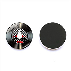 Black Cute Multifunction Resin Magnetic Refrigerator Sticker Fridge Magnets, Vinyl Record Shape, Black, 30mm