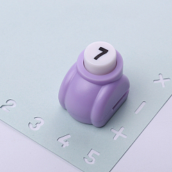 Number Mini Plastic Craft Punch for Scrapbooking & Paper Crafts, Paper Shapers, Num.7, Number Pattern, 30x25x33mm