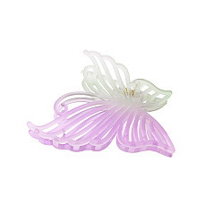Gradient Butterfly - Yellow Purple Градиентная матовая заколка для волос в виде бабочки для женщин, винтажная прическа, зажим в виде челюсти акулы