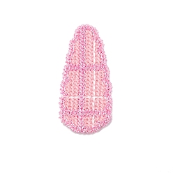 Pink Cabochons en forme de larme en polyester, pour la fabrication d'accessoires pour cheveux, rose, 65x31mm