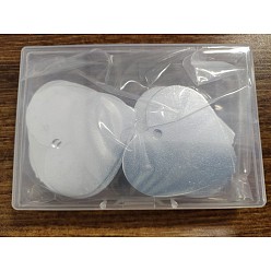 Silver Aluminium Pendants, Laser Cut Pendants, Heart, Stamping Blank Tag, Silver, 46.5x50.5x1.5mm, Hole: 4mm, 20pcs/box