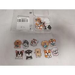 (52) Непрозрачная лаванда 20шт 10 стили акриловые кабошоны, собака, разноцветные, 25.5~30.5x24~30x2~2.5 мм, 2 шт / стиль