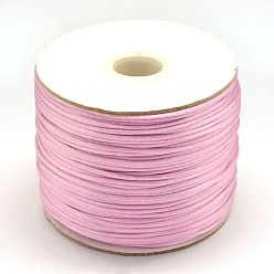 Flamingo Nylon Thread, Rattail Satin Cord, Flamingo, 1.5mm, about 100yards/roll(300 feet/roll)
