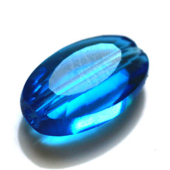 Dodger Blue Imitation Austrian Crystal Beads, Grade AAA, Faceted, Oval, Dodger Blue, 11.5x8x4mm, Hole: 0.9~1mm