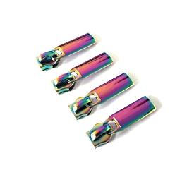 Rainbow Color Alloy #5 Zipper Head, Zipper Fastener Slider for Purse Bags Making Hardware, Rainbow Color