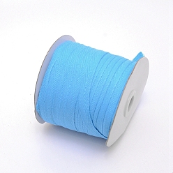Светло-Голубой Хлопчатобумажные ленты из твила, елочка ленты, для шитья, Небесно-голубой, 3/8 дюйм (10 мм) x 0.84 мм, о 80yards / рулон (73.15 м / рулон)