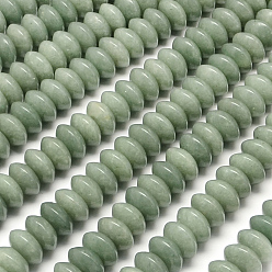 Green Aventurine Rondelle Natural Green Aventurine Beads Strands, 12x5mm, Hole: 1mm, about 32~35pcs/strand, 7.87 inch