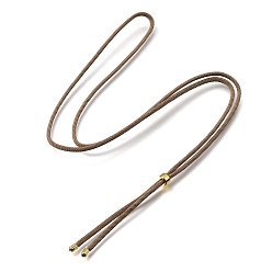 BurlyWood 2.5MM Adjustable Braided Nylon Cords Necklace Making, with Golden Brass Finding, BurlyWood, 27.56 inch(70cm)