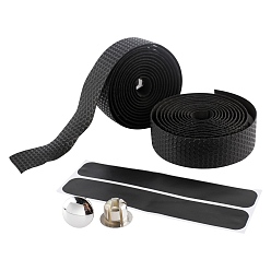 Black High Density Synthetic Sponge Non-slip Band, with Stickers, Plastic Plug, Bicycle Accessories, Black, 29x3mm, 2m/roll, 2rolls/set