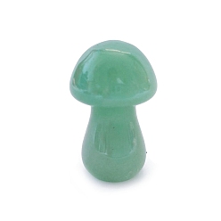 Green Aventurine Natural Green Aventurine Healing Mushroom Figurines, Reiki Energy Stone Display Decorations, 35mm