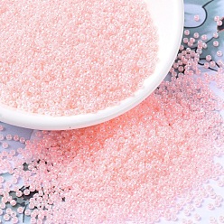(RR517) Baby Pink Ceylon Миюки круглые бусины рокайль, японский бисер, 11/0, (rr 517) нежно-розовый цейлон, 11/0, 2x1.3 мм, отверстие : 0.8 мм, Около 1111 шт / 10 г