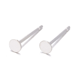 Silver 925 Sterling Silver Stud Earring Findings, with 925 Stamp, Silver, 11.5x3mm, Pin: 0.7mm