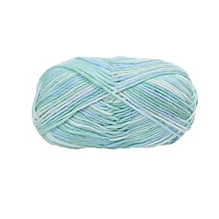 Aquamarine 6-Ply Milk Cotton Knitting Acrylic Fiber Yarn, for Weaving, Knitting & Crochet, Aquamarine, 3mm
