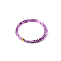 Medium Orchid Aluminum Wire, Bendable Metal Craft Wire, Round, for DIY Jewelry Craft Making, Medium Orchid, 10 Gauge, 2.5mm, 2M/roll
