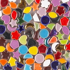Mixed Color Porcelain Mosaic Tiles, Irregular Shape Mosaic Tiles, for DIY Mosaic Art Crafts, Picture Frames, Mixed Shapes, Mixed Color, 10x5mm, 170pcs/bag