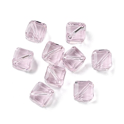 Thistle Glass Imitation Austrian Crystal Beads, Faceted, Square, Thistle, 7x7x7mm, Hole: 0.9mm