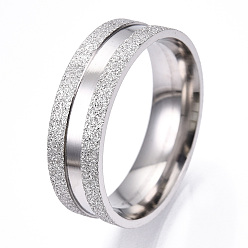 Нержавеющая Сталь Цвет 201 рифленое кольцо из нержавеющей стали для мужчин и женщин, цвет нержавеющей стали, размер США 14 (23 мм), широк: 8 мм