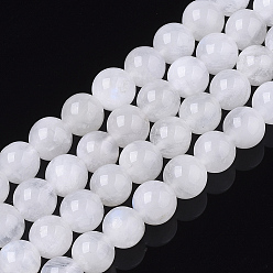 Rainbow Moonstone Natural Rainbow Moonstone Beads Strands, Round, 6mm, Hole: 0.6mm, about 37~38pcs/strand, 15.75 inch(40cm)