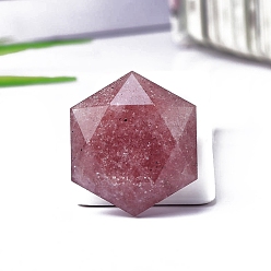 Клубничный Кварц Натуральная клубника, кварц, звезда Давида, статуэтки, статуи для украшения рабочего стола для домашнего офиса, 30 мм