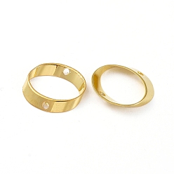 Golden Rack Plating Brass Bead Frames, Ring, Golden, 13x2mm, Hole: 1.4mm